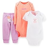 Carter's (カーターズ) :: ロンパース ボディスーツ & パンツ 3点 セット 綿100% :: 3-Piece Bodysuit & Pant Set :: NB (50-55cm) :