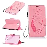 Microsoft Lumia 650 ケース UNEXTATI 高品質 PUレザー 手帳型 ケース 財布型 ウォレット型 衝撃吸収 保護カバー カード収納 ホルダー ストラップ付き 横開 スタンド機