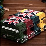 JCareランダムに色英国スタイルロンドン2階建てバス樹脂お金ボックスヴィンテージレトロクリエイティブ車両モデルコイン貯金箱保存ポットBest男の子女の子誕生日クリスマスギフトホーム装飾