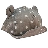 Cutelove 日よけ帽子 ハット メッシュキャップ 鳥打ち帽子 子供 男女兼用 紫外線対策 日焼け止め 熱中症予防 お出かけ つば広 野球帽 笑顔柄 お耳付き 可愛い帽子