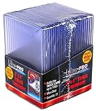 Ultra Pro 100ptトップローダー 2個 - 1パックあたり25 100ptトップローダー (合計50個) - 厚めの野球、フットボール、バスケットボール、ホッケー、ゲーム