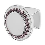 Wisdomストーン4211 ch-pu Isabel Chrome withパープルクリスタルキャビネットノブ、1 – 1 / 4 "