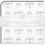 SwaddleDesigns Ultimate Receiving Blanket, Sterling Owls [並行輸入品]