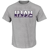 カール・マローンユタジャズ# 32 NBAメンズVertical Name & Number Tシャツ グレイ