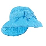 B Blesiya ベビー小物　ベビーキャップ　ベビー帽子　スイムキャップ　ベビーハット　太陽の帽子　UVカット　サンバイザー付き　全5色 - 青