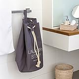 【アジア工房】 持ち手つきランドリーバスケット[グレー]【2色展開】(63501) [並行輸入品]