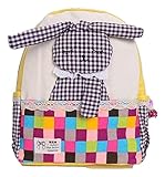 Moka Club 子供 キッズ うさぎ リュック サック 遠足 通学 幼稚園 キャンプ 男の子 女の子 (黄)