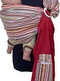REVERSIBLE ADJUSTABLE baby sling carrier ring sling Multi Color Strip by Palm&Pond