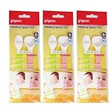 New LOT 3 X Pigeon Baby Feeding Soft Top Spoon Ergonomic Grip Containing 2 Pcs by Pigeon [並行輸入品]