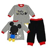▲▽ディズニー【Disney】国内正規品△▼男の子ミッキーマウスちょっと厚地のはみ出しキャラクターパジャマ80cm：90cm：95cm (80cm, ミッキーマウス)