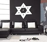 STAR OF DAVID時間時計スタイリッシュな子while子供部屋壁アートステッカーデカールg8693