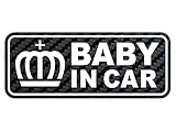 Sticker Shop Haru ＢＡＢＹ IN CAR マグネット 王冠 カーボン調 ブラック