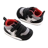 Carter's ユニセックス・アダルト Carter's Baby Boy Soft Sole Sneaker, Black/Red, 0-3 Months カラー: ブラック