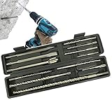 Active Island コンクリートドリルビット タガネ セット DIY 設備工具 SDS ブロック 穴あけ 日曜大工 振動ドリル ケース付 (12)