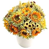 Outflower ヒマワリ シミュレーションの花 の 手芸 ハンド 造花 って プレゼントホーム結婚式の 飾る 花嫁の花を保持する