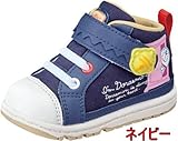 DRM B01 アイム ドラえもん 子供靴 スニーカー ハイカット シューズ ベビー キッズ 男の子 女の子 (15.0cm, ネイビー)