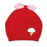 Domybest ベビーラインキャップ ウサギの耳の形 雲と葉のパターン 1-3歳に適して コールドウォームハット 人造ハンドニット帽子 5色 柔らかく快適