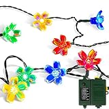 ソーラーストリングライト S B-50flower-multi