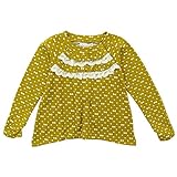 SCHNEE(スネー) 接結生地リボン柄Aライン長袖Tシャツ 130cm/カラシ NO.F-641415