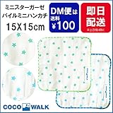 ミニスターガーゼパイルミニハンカチ　グリーン