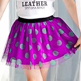 【韓国子供服】【120cm】ドット柄・チュール スカート(パープル)【O.S.T】100cm/110cm/120cm/130cm/140cm/150cm (120(9))