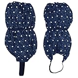 アスナロ（スキー小物） 足カバー 子供 女の子 ベビー キッズ 撥水加工 中綿入り 雪避けM ネイビー