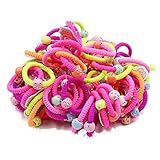 BIANHUAN ヘアゴム 子供 こども 髪ゴム ボンボン 100本セット ヘアアクセサリー キッズ 髪飾り リボン ヘアポニー 赤ちゃん 髪留め 女の子 ヘアアクセ おしゃれ 発表会 出産祝い キッ