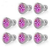 Derlights 40W 植物育成led電球 水耕栽培ランプ 室内用 全スペクトル波長 口金E26 led植物育成用ランプ/プラントライト 低消費電力 赤色24灯 青色8灯 白色2灯2*IR 2*U