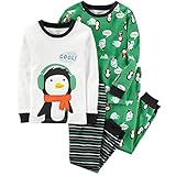 カーターズ（Carter's) 男の子用緑COOLペンギン超たっぷり綿素材長袖パジャマ上下4点セット (5t(105-110cm)) [並行輸入品]