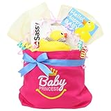 ご出産のお祝いにハッピーな贈り物♪オムツケーキ 《HAPPYリトルダッキー》 (ホットピンク)