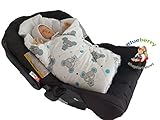 BlueberryShop Luxury Classic for CAR SEAT Swaddle Wrap Blanket Sleeping Bag for Newborn baby shower 