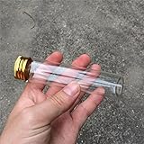 Jarvials無料配送12個60mlアルミ製の金蓋透明ガラス瓶，よく密閉された貯蔵ボトルお茶、丸薬、小物、液体などの保管，party、喫茶店、結婚式、ホリデーギフトdiy 最良の選択 (60ml, 金色)