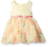 Sweet Heartローズベビー女の子レースボディスフローラルメッシュEasterドレス カラー: イエロー