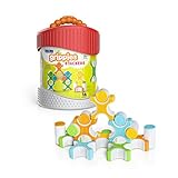 Guidecraft Grippies Stackers – 16 Piece Set、茎ソフトグリップMagnetic Building Toy for Toddlers