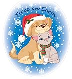 Toilet Tattoos TT-X608-R Peace On Earth Design Toilet Seat Applique, Round by Toilet Tattoos