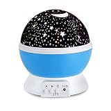 Tomplus Constellation Night Lightプロジェクターランプ360度回転3モードロマンチックCosmos Star Sky Moon寝室ライト子供、ベビーベッドルーム、クリス