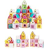 OSHIDE 知育玩具　磁石ピース 　マグネットおもちゃ モデルDIY 磁石付き積み木 立体 パズル 図形つみき 子供用 磁石　積み木 創造力と想像力を育てる お誕生日、進学お祝いプレゼント　　８３ｐ