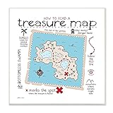 The Kids Room by Stupell "How To Read Treasure Map" Wall Plaque Art [並行輸入品]