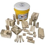 Back to Blocks Crazy Constructor Wooden Building Blocks For Kids | 120 Piece Wooden Block Set | 17 S