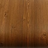 ピール&スティック難燃性BacksplashパインウッドノットブラウンContact紙自己粘着壁紙f4098 – 1 : 2.00フィートX 6.56フィート