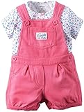 カーターズ Carter's Tシャツ 半袖 綿リブ100% ＆ ショートオール フレンチテリー綿100% 2点セット 2-Piece Tee & Shortalls Set 12M (72-78cm