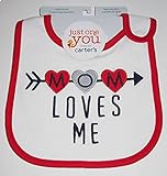 Baby Girl Mom Loves Me Bib by Just One You Made
