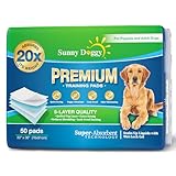 SUNNY DOGGY ペットシーツ 75*90cm 50枚 犬 おしっこシート 吸水シート 防水シーツ 消臭 大型犬 しつけるシーツ 犬用