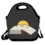 可愛い魔法犬 読?好き お弁当バッグ ランチバッグ ベビー用バッグ One Size ブラック