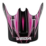Vega Viper Jr Off-Road Helmet Replacement Visor with Edge Graphic (Pink) [並行輸入品]