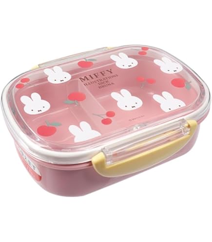 Amazon | スクエア ミッフィー 抗菌 ランチボックス 270ml ピンク 弁当