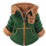 子供服/男の子の女の子は胴着/子供服は絨／保温ジャケット/赤ちゃんの冬服 (5～6歳, 緑)
