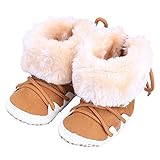 Itaar ベビー用品 ルームシューズ スノーブーツ 新生児 キッズ 歩行サポート 防寒 秋冬 暖かい プレゼント 結婚式 出産祝いに (13.5, カーキ)