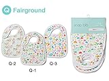 aden + anais (エイデンアンドアネイ) スタイ よだれかけ 3枚セット スナップ ビブ 出産祝い 【並行輸入品】 Q Fairground