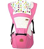 赤ちゃん抱っこひも_ベビーキャリアバックパック多機能スリング通気性フード付き_Four Season Pink_waist:70-108cm